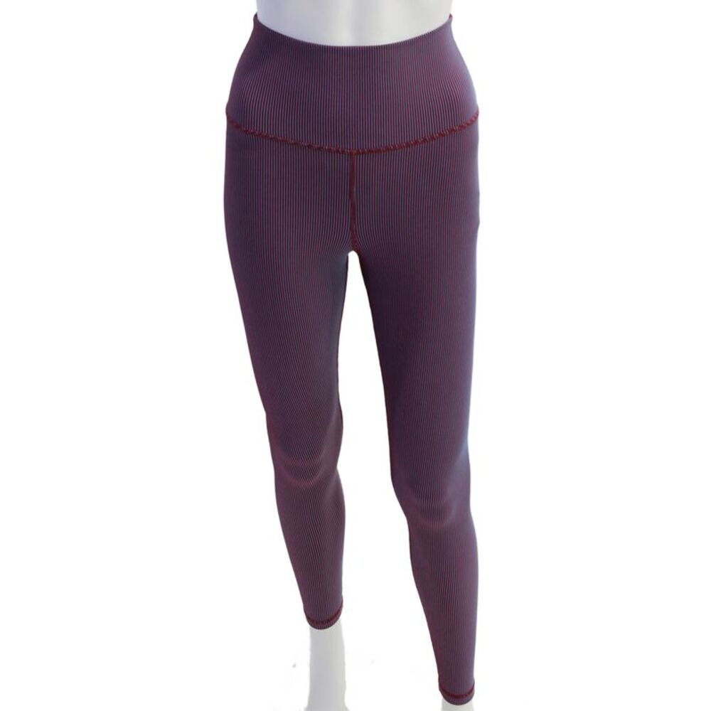 Spiritual Gangster Womens Striped Pull On Leggings Red Blue Size Extra Small